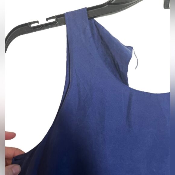 Style in silk SHIFT dress BLUE SIZE SMALL - Picture 3 of 5